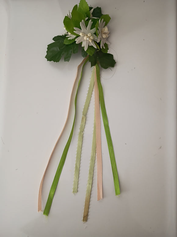Hair clips Edelweiss flowers (cream-white)