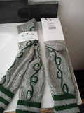 4730-41 ST Luise Steiner Traditional Trachten Knee  Socks KNEE Socks  with green hand embroidery in the back of the socks