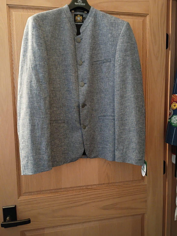 251-8124-40 Hammerschmid Conrad Linen Men Trachten Jacket/ Janker / Sacco blue - German Specialty Imports llc