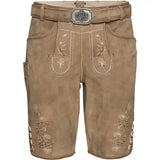 2328488 ISNY Hammerschmid Men Trachten  Lederhosen Leather Pants, beige  antique - German Specialty Imports llc
