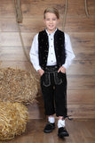 55809 Isar Trachten Children Trachten Knee length Leather Pants "Kniebund Lederhosen"  with Bone Buttons  in different colors