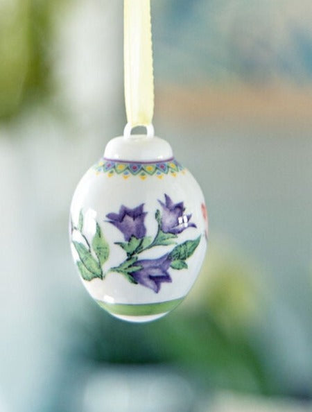 27956 Dekor723580 Hutschenreuther Mini  Porcelain  Easter Egg Ornament “Spring Meadow Bell Flower 