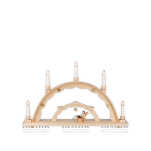 Blank-Engel Hand made Wooden Light Arch, electric, 1 angel zither - German Specialty Imports llc