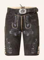 Hammerschmid Lederhose Rottau Men Trachten  Lederhosen Leather Pants dark grey - German Specialty Imports llc