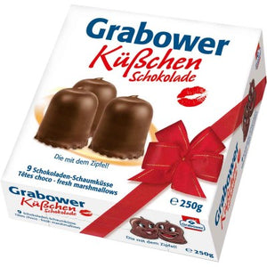 13592Grabower Kuesschen Schokolade Foam Kisses Dark Chocolate 9 pc. - German Specialty Imports llc