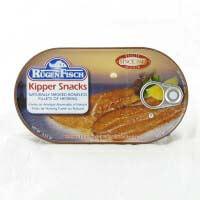 Ruegen Fisch Kipper Snacks - Naturally Smoked boneless Herring  fish fillet in brine and own juice - German Specialty Imports llc