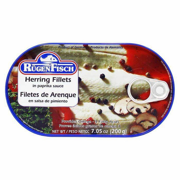 Ruegen Fisch Herring Fish  Fillets in Paprika Sauce - German Specialty Imports llc