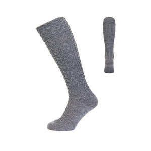 LST 9 - 24 Luise Steiner Traditional Trachten Men Socks grey with hand knit look - German Specialty Imports llc