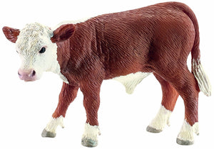 Hand Painted Schleich Figurine Herford Bull Calf  137653 Play Figurine - German Specialty Imports llc