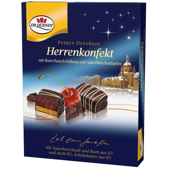 Dr. Quendt Dresdner Herrenkonfekt  Jelly with Rum unch and Cherry filling - German Specialty Imports llc