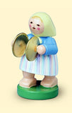 5230/6 Wendt & Kuehn Flower Children and Friends Girl with Cymbals 2.5" - German Specialty Imports llc