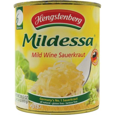 Hengstenberg Mildessa Bavarian Wine Sauerkraut 28.6 oz - German Specialty Imports llc