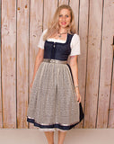 K-Country Line  Ustersbach Navy Dirndl size 48 , 65 cm skirt length - German Specialty Imports llc