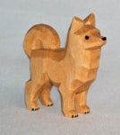 1559 Available for preorder Lotte Sievers Hahn Hand carved Wooden Spitz / Pommeranian Dog standing - German Specialty Imports llc