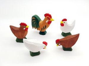 Lotte Sievers Hahn 4 Pc. Set of Chickens - German Specialty Imports llc