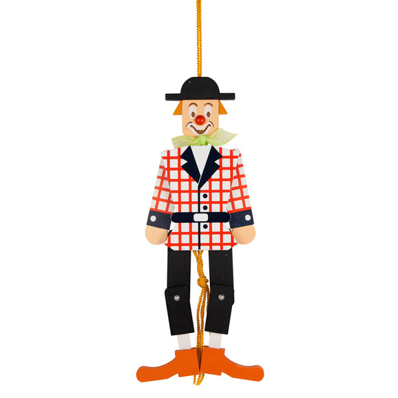 Hand Made Ore Mountain Clown  Jumping Jack - German Specialty Imports llc