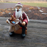 KWO Sitting Santa with long beard Rauchermann / Smoker  (incense smoker) - German Specialty Imports llc