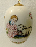 27958 Dekor 725068 Hutschenreuther Porcelain  Easter Egg Ornament  “Sheep” Medium /Midi - German Specialty Imports llc