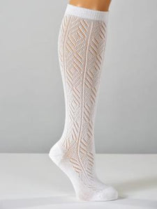 3048-11 Luise Steiner Traditional Trachten  Women / Children Knee  Socks Ajour 5 % Elastan - German Specialty Imports llc