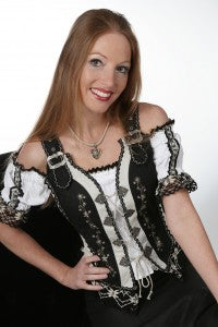 4513 Fuchs Linen  Mieder Top with Carmen Style Sleeves - German Specialty Imports llc