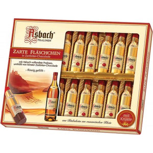 184219 Asbach Brandy Chocolate Bottles in Window Gift Box.20 Bottles - German Specialty Imports llc
