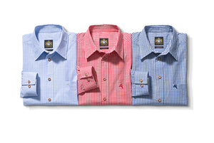 191 1401 Hammerschmid Checkered Men Trachten Shirt in different colors Slim Fit 100 % cotton - German Specialty Imports llc