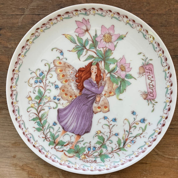 Butterfly  Fairy Frühling/Spring  Bellflower Collectors Plate by W. Koell Royal Porcelain Bavaria KPM - German Specialty Imports llc