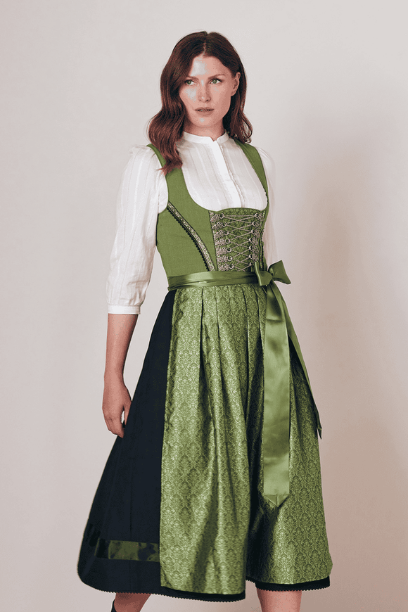 018568-000 Stockingsbach / Struempfelbach  3 pc Traditional  Festive Krueger Swabian Collection Dirndl with two aprons - German Specialty Imports llc
