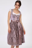 Krueger  Dirndl Catharine  70 cm skirt length, color purple - German Specialty Imports llc