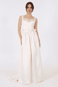 2 pc Festive Long White  Krueger Collection  Dirndl / Wedding Dirndl Deborah - German Specialty Imports llc