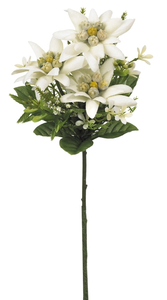 Silk Edelweiss  Flower Pick - German Specialty Imports llc