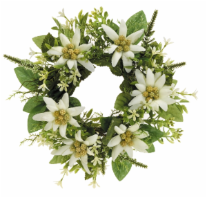 Silk Edelweiss Flower wreath - German Specialty Imports llc