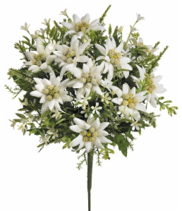 Silk Edelweiss Flower Bouquet - German Specialty Imports llc
