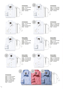 191-1000-00  Hammerschmid White  Men Liegekragen  Trachten Shirt with Bone  Buttons - German Specialty Imports llc