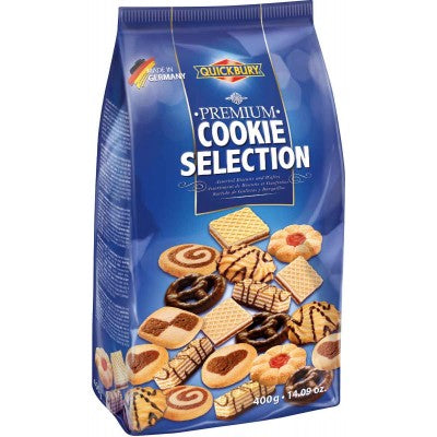Quickbury Premium Cookie Selection, blue bag 14.09 oz - German Specialty Imports llc