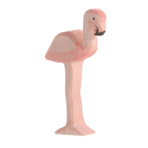 20561 Ostheimer Flamingo Wooden Figurine Available for preorder only - German Specialty Imports llc