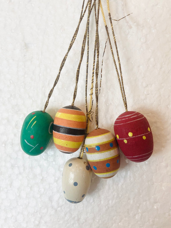 Hand Made and Painted Wooden Easter Egg Ornament - Mini 0.75” - German Specialty Imports llc