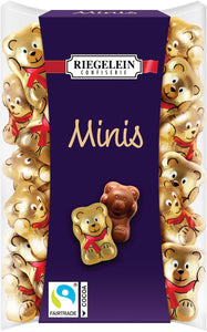 239640 Riegelein Mini Solid Bears Chocolates Acetate  3.53 oz - German Specialty Imports llc