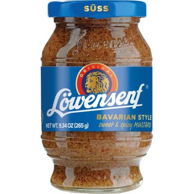 Loewensenf Bavarian Style Sweet and Spicy  Mustard - German Specialty Imports llc