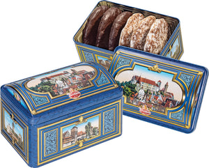 296051 Wicklein Nuernberger Elisen Gingerbread Cookies Musical  Box 25 % Nuts  10.6  oz BB 3/3/23 - German Specialty Imports llc