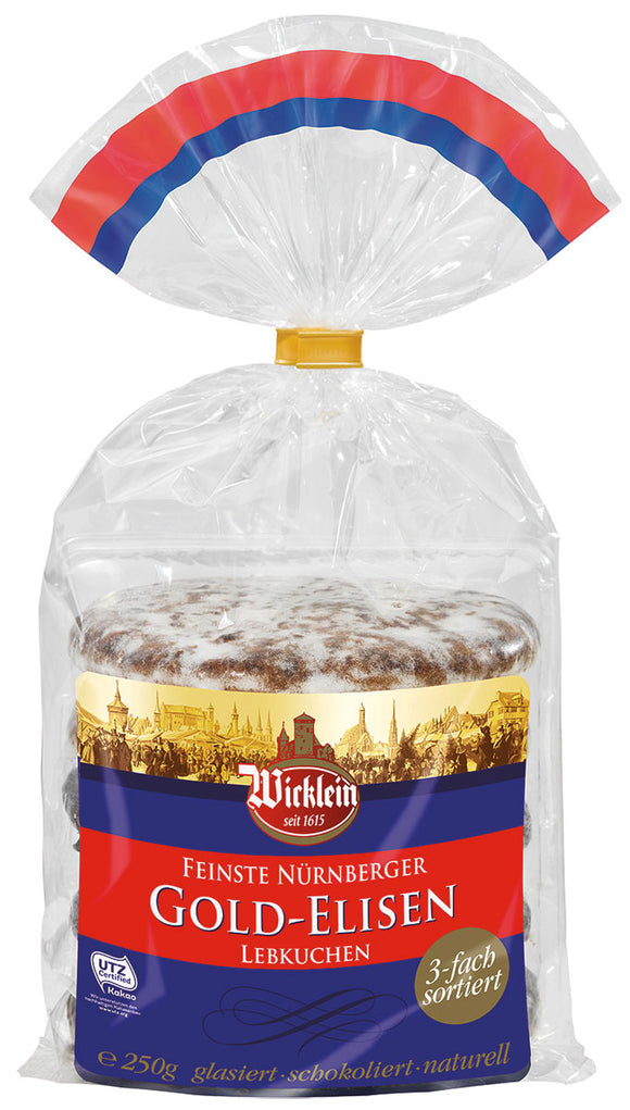 296075 Wicklein 8.8 oz Elisen Lebkuchen Gingerbread Assortment - German Specialty Imports llc