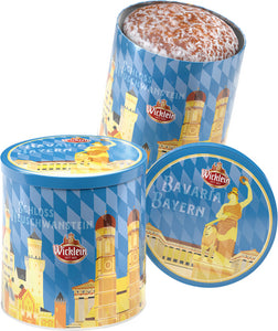 296369 Wicklein Bavaria Tin with Oblaten Lebkuchen Gingerbread cookies 14 % Nuts 8.8 oz - German Specialty Imports llc