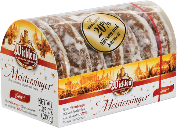 296574 Wicklein  Meistrsinger Sugar Glazed Gingerbread Oblaten Cookies 20 % Nuts 7 oz - German Specialty Imports llc