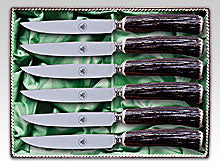 299606 German Real Stag Handle Steak Knife Set - German Specialty Imports llc