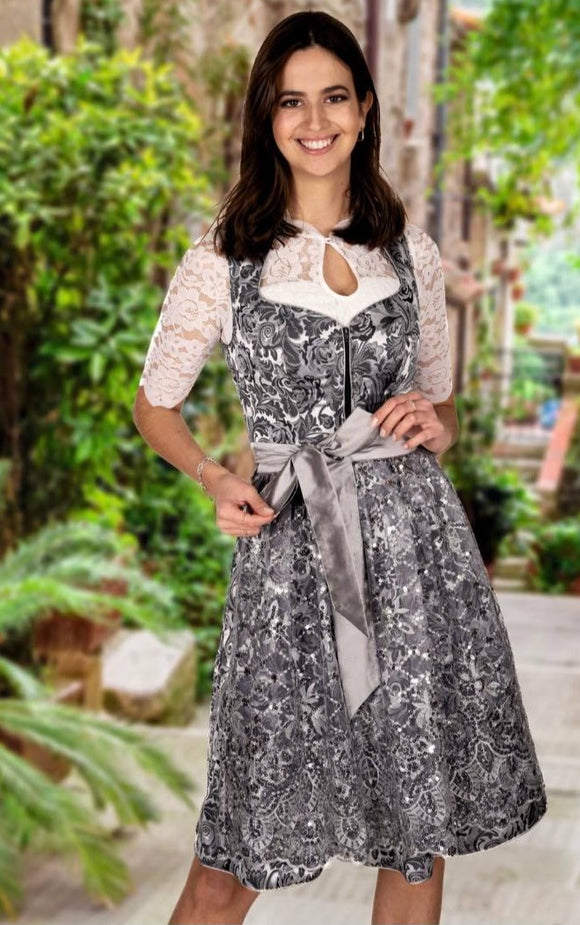 2023 Stunning Unique Fuchs Dirndl Dress 5997 with Lace apron - German Specialty Imports llc