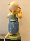 5220/1 Retired Wendt & Kuehn Flower Children and Friends Girl with flower bowl 3.5" - German Specialty Imports llc