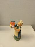 5220/1 Retired Wendt & Kuehn Flower Children and Friends Girl with flower bowl 3.5" - German Specialty Imports llc
