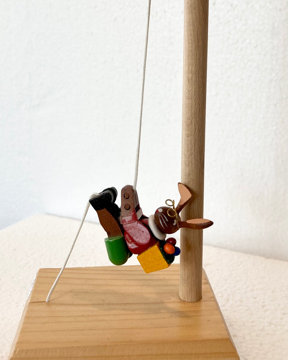 Ore Mountain Hand Made Climber Toy Easter Bunny - German Specialty Imports llc
