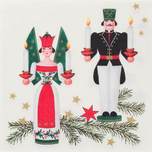 Angel and Miner with spruce branch Christmas Napkins - German Specialty Imports llc