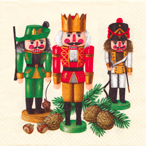 Three Nutcracker  Christmas Napkins - German Specialty Imports llc
